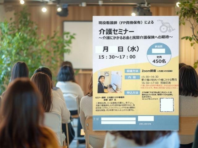 現役看護師（FP資格保有）による介護セミナー：介護にかかるお金と民間介護保険への期待（Zoom開催・定員450名）
